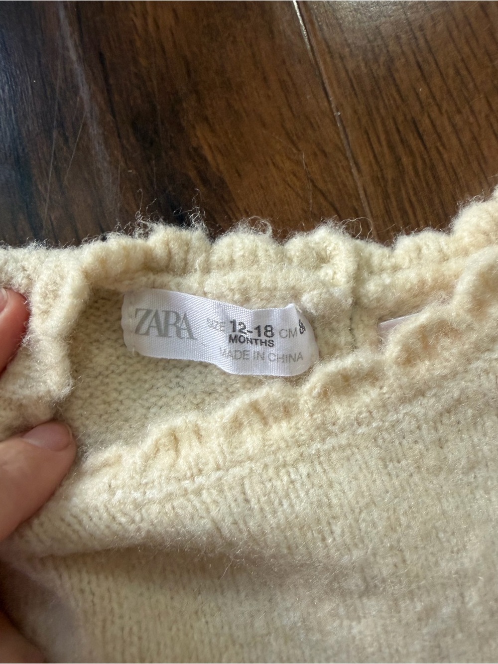 Zara Set of 2 Cream Knit Baby Toddler Sweater, Size 12-18 months - Picture 2 of 3